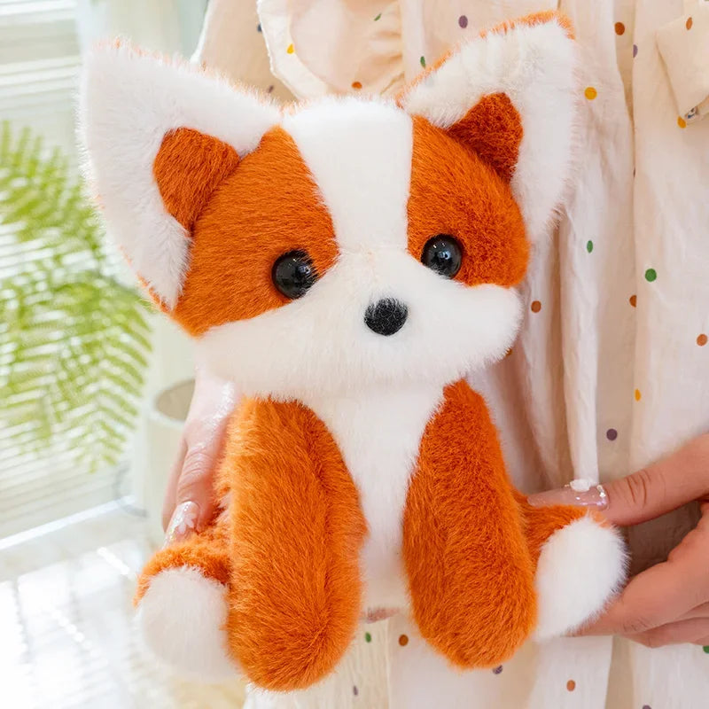 Cute Fox/Cat Plush Toys 20cm - Grey/Brown/Red/Black