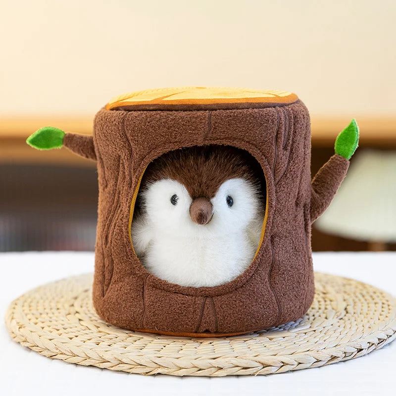 Cute Bird With/Without Leaf/Stump Plush Toys 20cm Or Plush Keychains 12cm