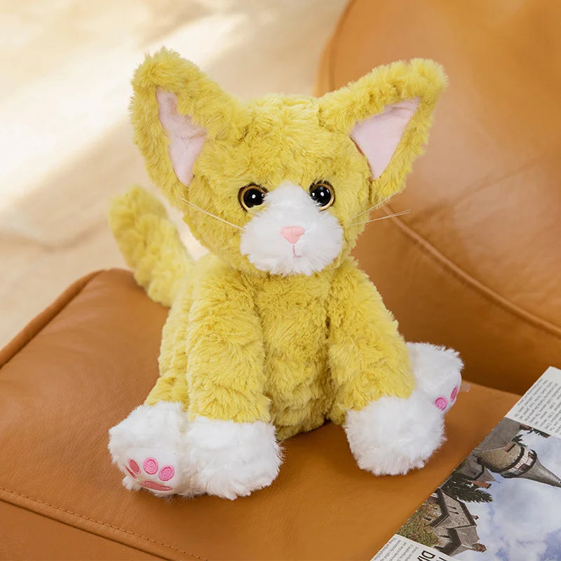Sitting Cat Plush Toys 25cm (Yellow/Black/White/Grey) - 5 Styles