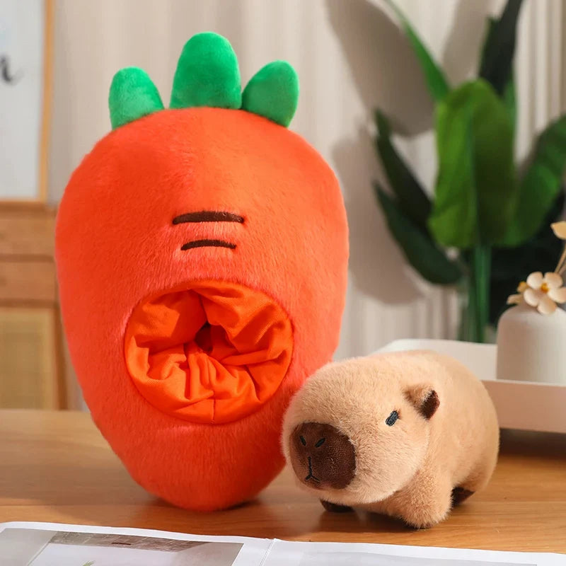 Cute Capybara With Avocado/Banana/Carrot/Strawberry Plush Toys 35/45cm
