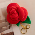 Cute Flower (Rose) Plush Keychain 8cm - Yellow/Red/Pink/Blue/Orange/Purple