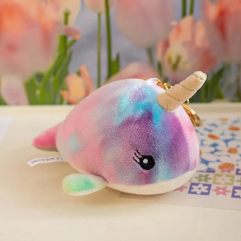 Cute Narwhal (With Oepn/Close Eyes) Plush Keychains - 16 Styles
