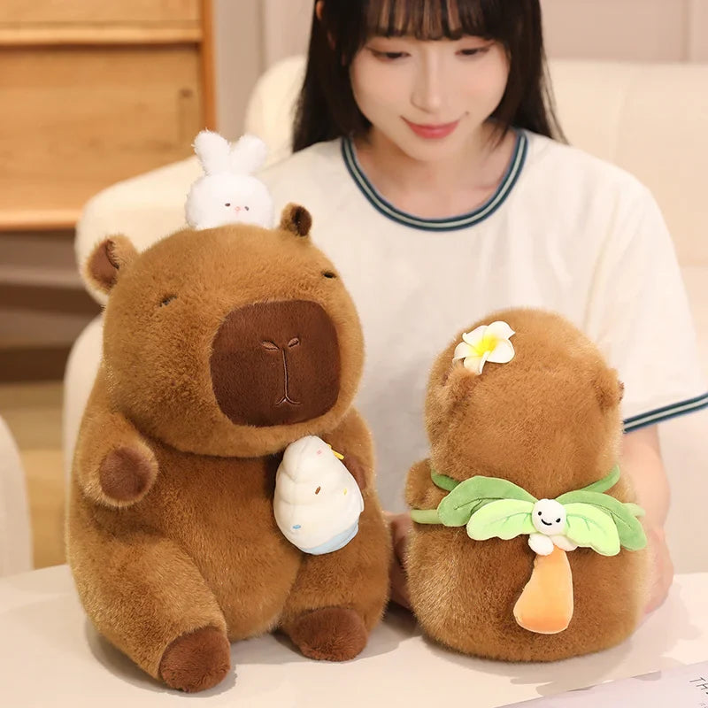 Cute Capybara With Ice Cream/Coconut Or With Bags(Sports) Plush Toys 22/30cm - 8 Styles