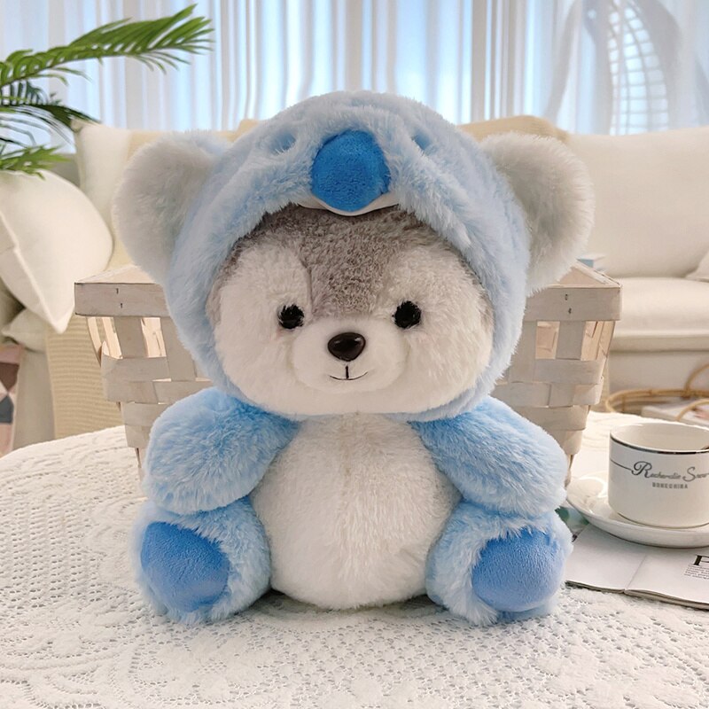 Cute Dog(Husky) Cosplay (Pig/Dinosaur/Koala/Fox) Plush Toys 20/30cm