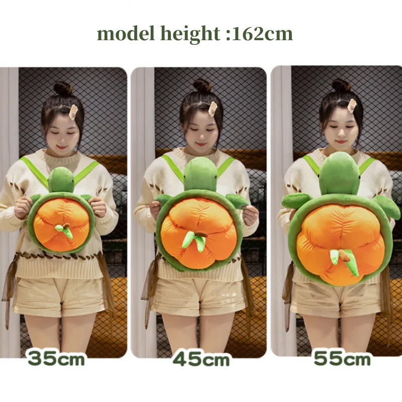 Cute Turtle And Persimmon Hybrid With Capybara Plush Toys or Plush Backpacks 35/45/55cm