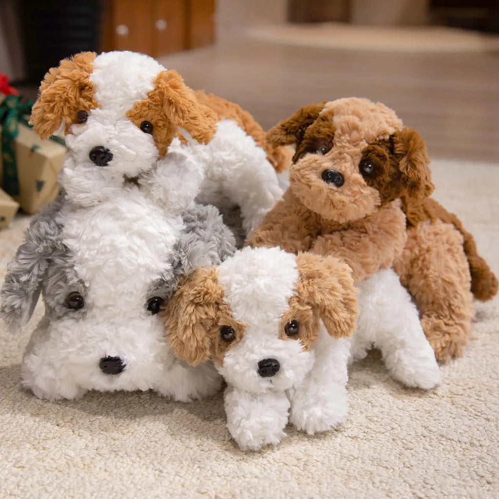 Cute Dog Plush Toys 32/42/48cm - Brown/White/Grey