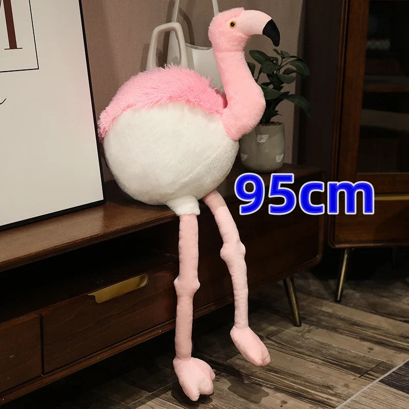 Cute Flamingo/Hippo Round Shaped Plush Toys 50-95cm (Pink/White/Blue)