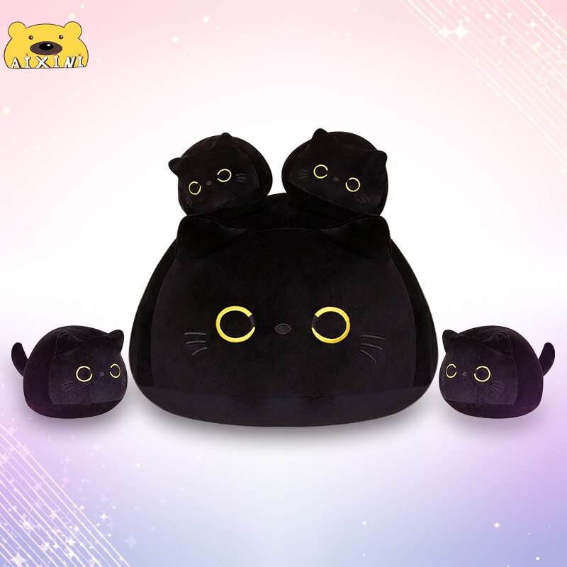 Cat/Bee/Panda Mother With 4 Babies Plush Toys - 5 Choices