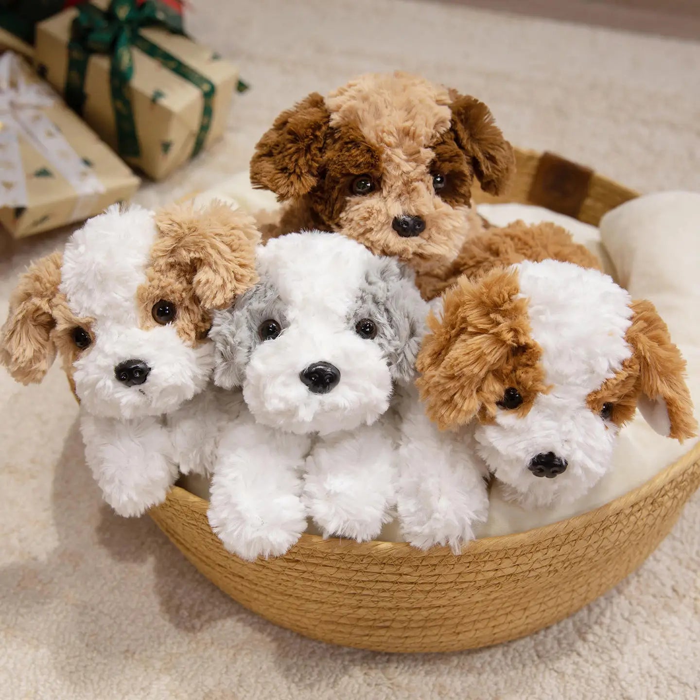 Cute Dog Plush Toys 32/42/48cm - Brown/White/Grey