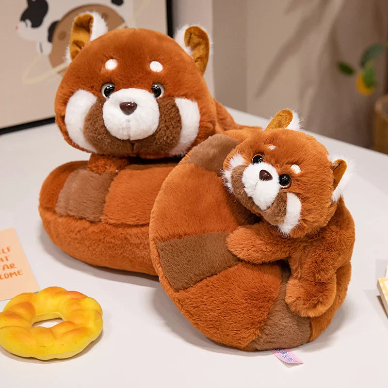 Cute Doughnut-Shaped Red Panda Plush Pillow Toys 25/35/45cm
