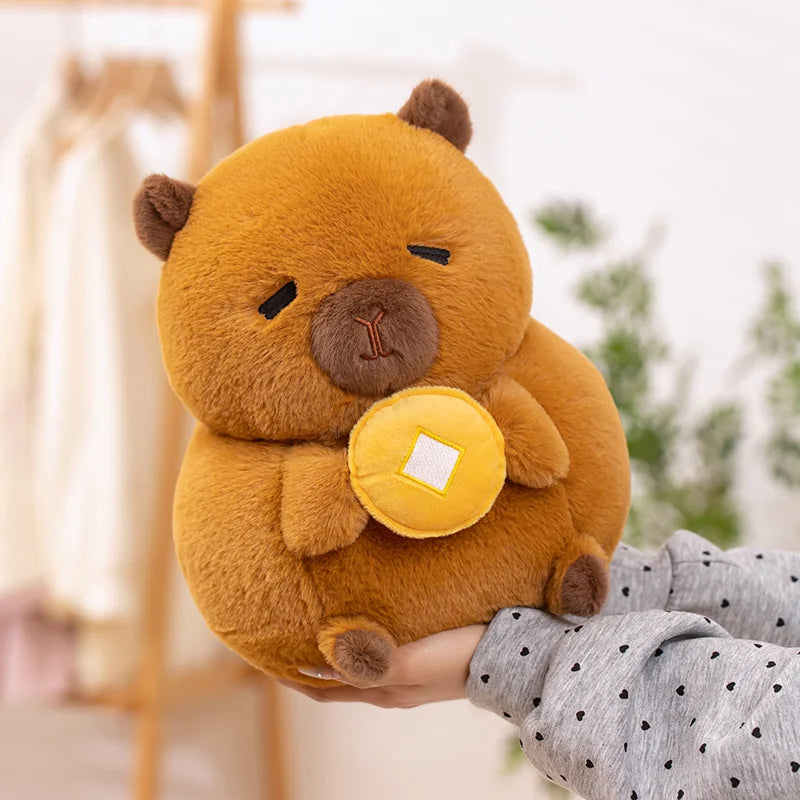 Cute Chubby Capybara Plush Toys 30cm - Brown/Pink/Khaki