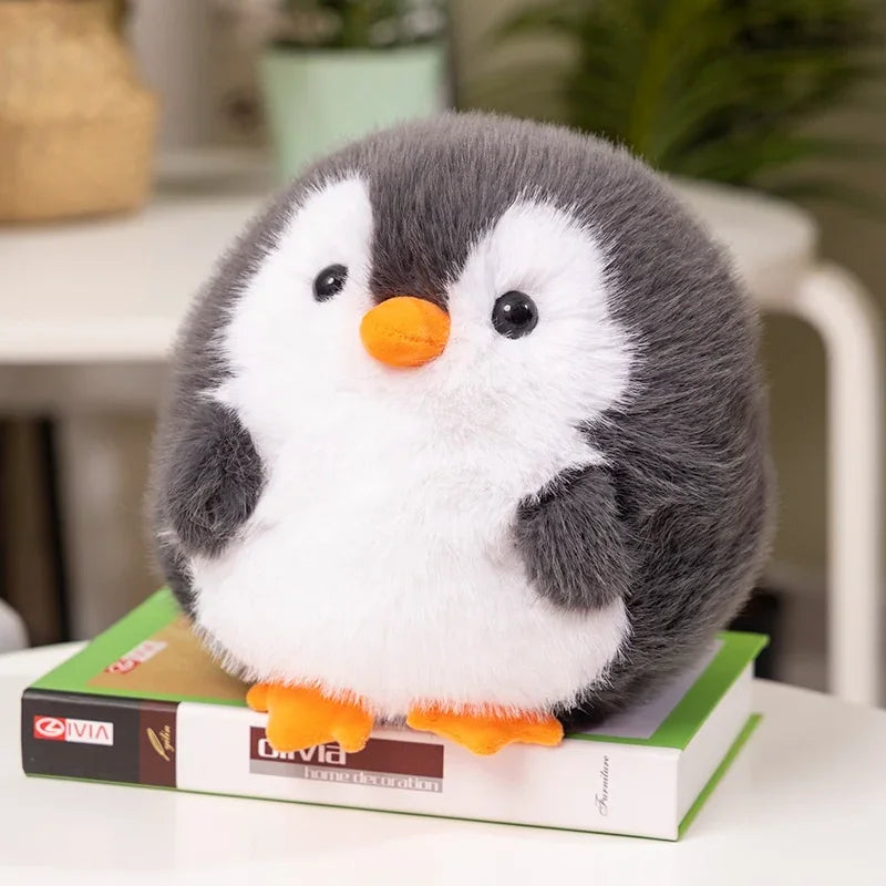 Cute Penguin With/Without Rose Plush Toys 20cm - Black/Grey