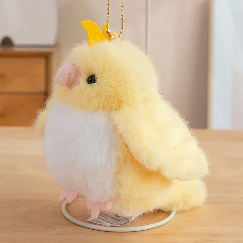 Cute Bird With/Without Leaf/Stump Plush Toys 20cm Or Plush Keychains 12cm