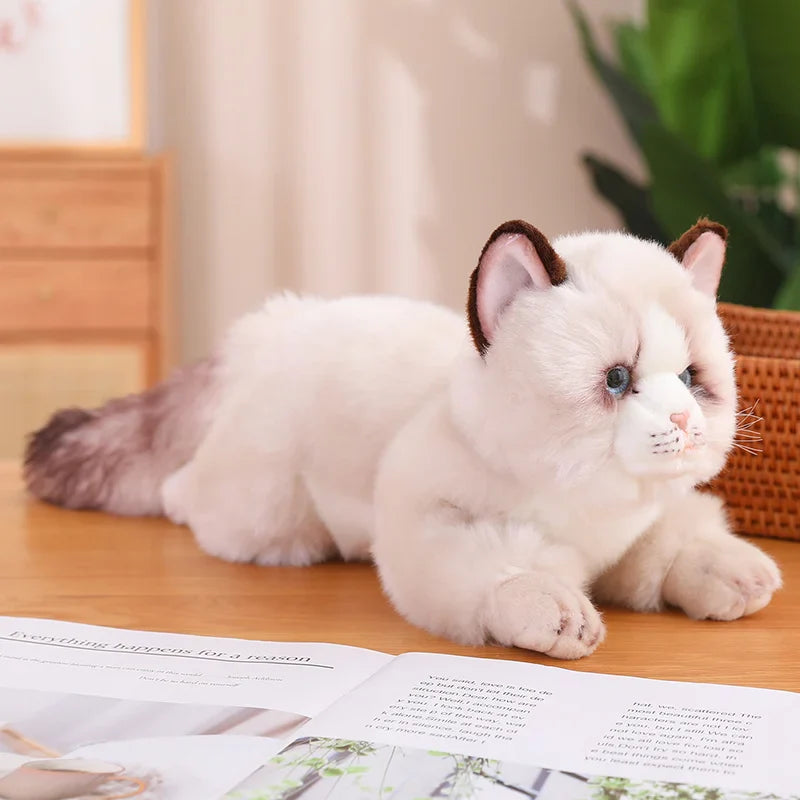 Lying Cats/Dog (Pomeranian) Lifelike Plush Toy- 5 Styles