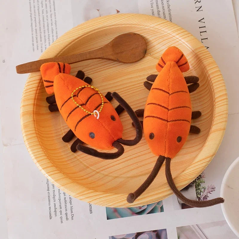 Cute Prawn/Shrimp Plush Keychains 10cm