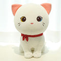 Cute Cat Plush Toys 24cm - White/Grey/Yellow Black