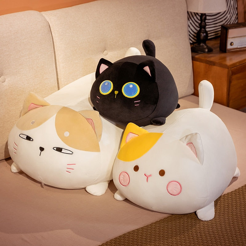 Cute Chubby And Squishy Cats Plush Toys  35/50/70cm - Brown/Black/Yellow