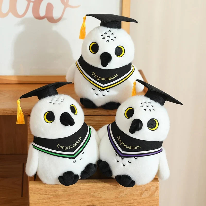 Cute White Owl Graduation Plush Toys 22cm - 7 Styles