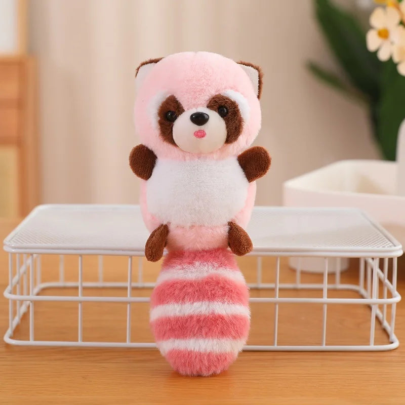 Cute Raccon Plush Keychains 15cm - Grey/Pink/Chocolate/Beige/Camel