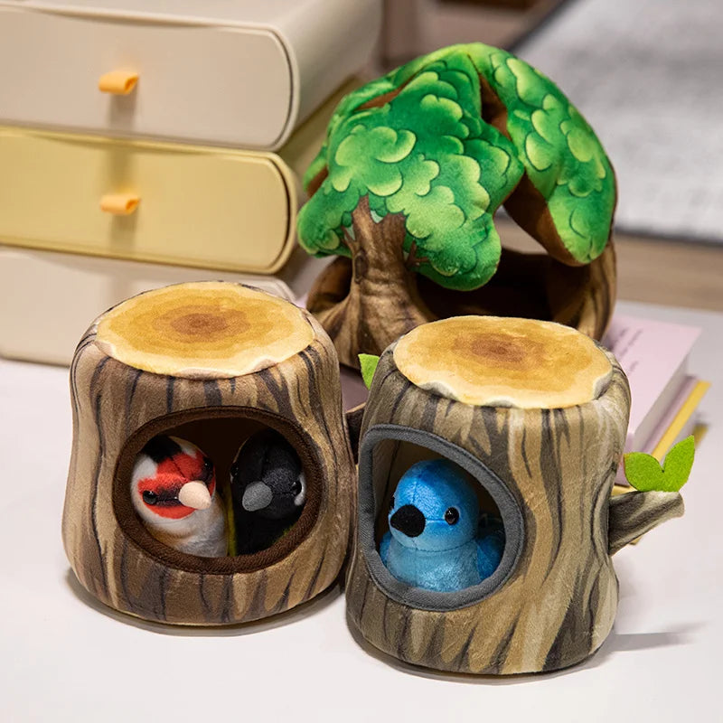 Cute Bird With/Without Tree House Plush Toys - 6 Choices