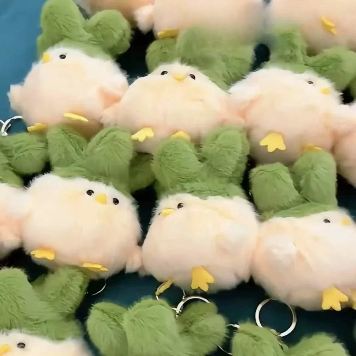 Cute Vegetable Bird Plush Keychains 11cm - Yellow/Pink/White