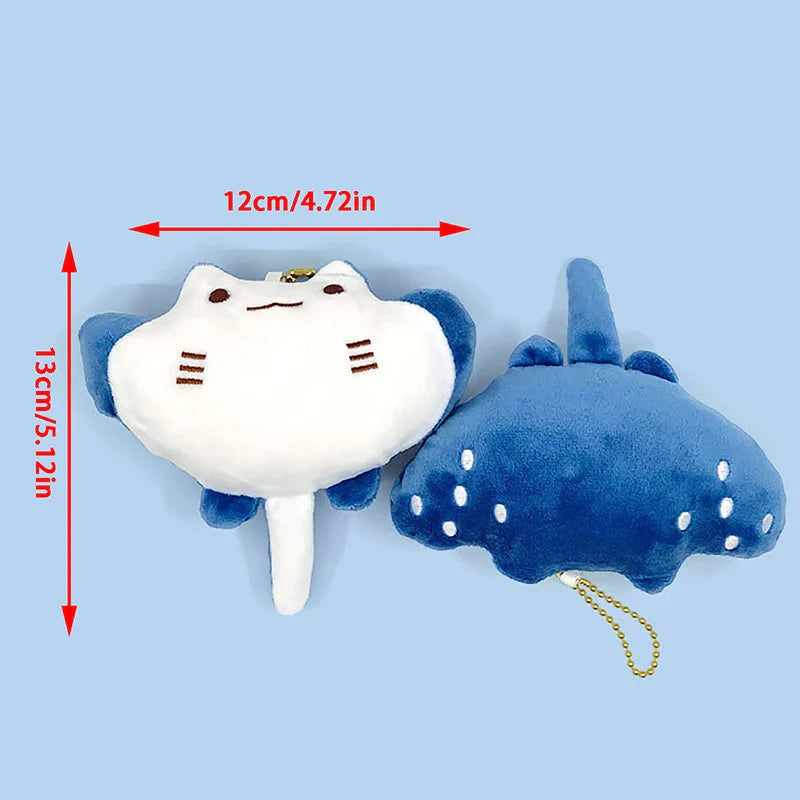 Cute Manta Ray Plush Keychains 12cm