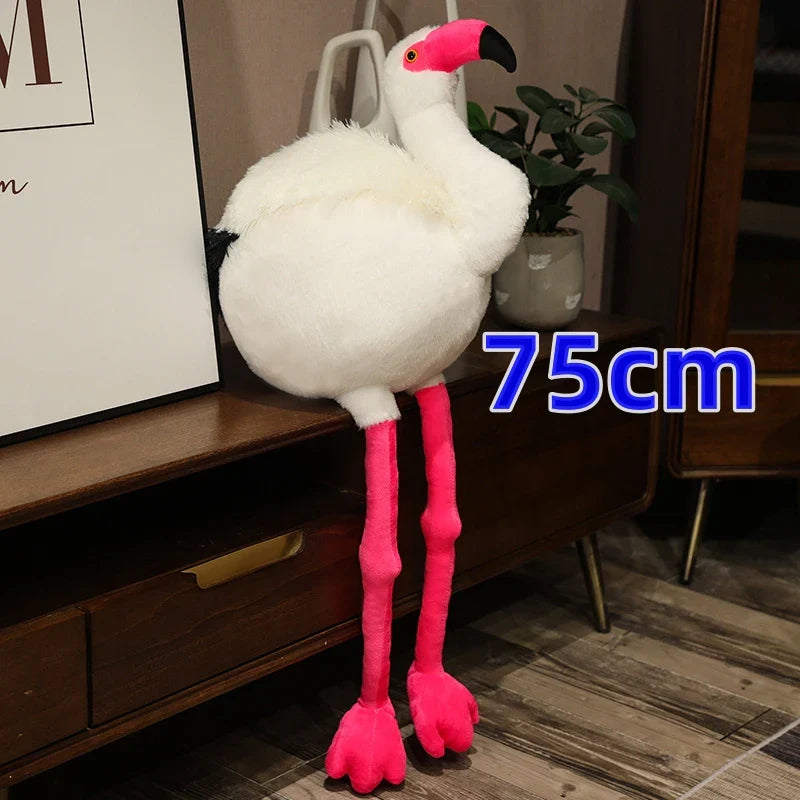 Cute Flamingo/Hippo Round Shaped Plush Toys 50-95cm (Pink/White/Blue)
