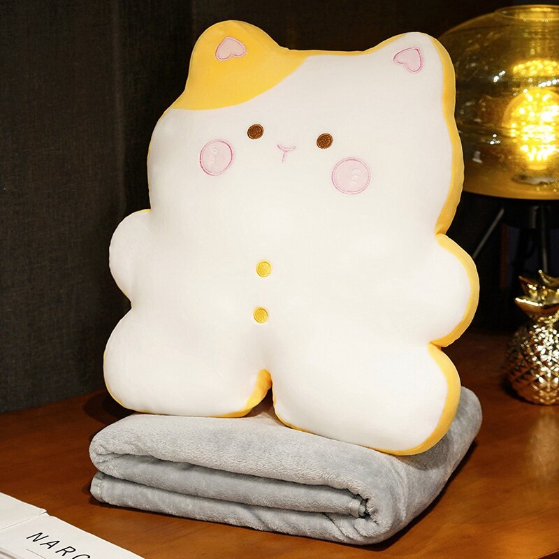 Cat Pillow Plush Toys With/Without Blanket 40/45cm