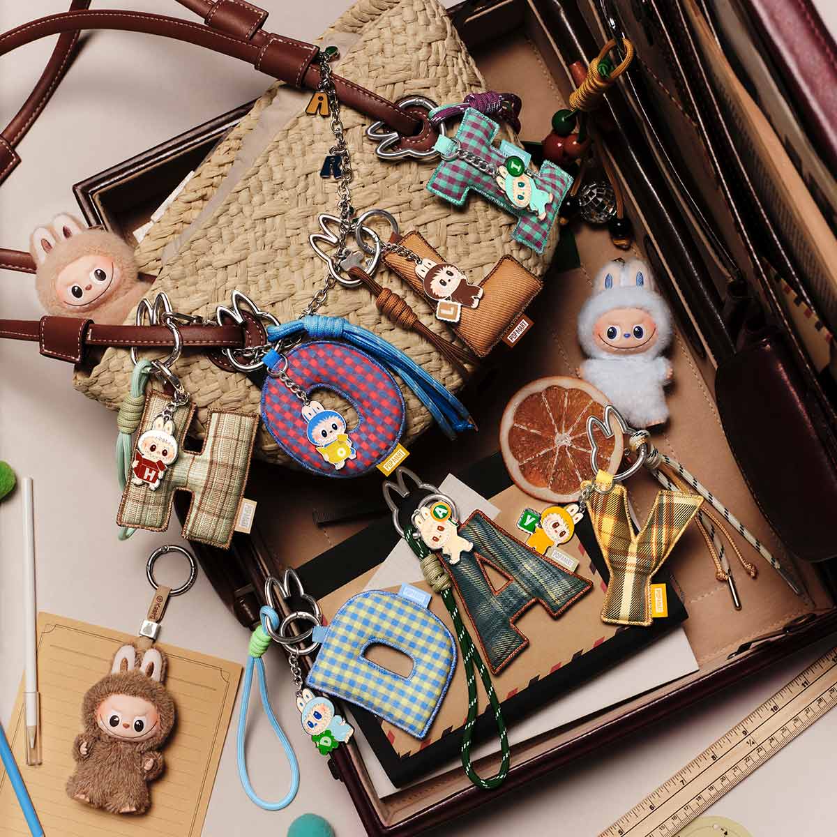 POPMART Labubu Pin for Love Series- Letter Pendant Blind Box (A-M）
